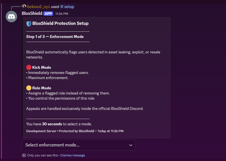 BloxShield setup process